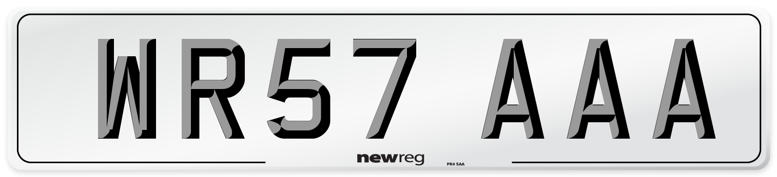 WR57 AAA Number Plate from New Reg